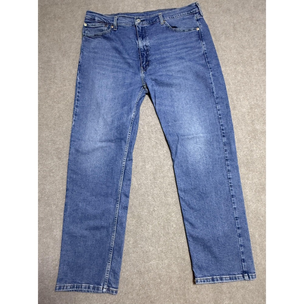Levis 505 Jeans Mens 40x32 Blue‎ Denim Straight Leg WaterLess Stretch Classic
